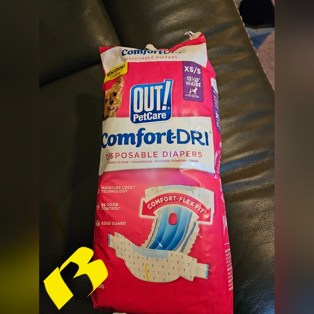 OUT! Pet Care Comfort-Dri Disposable Diapers Xs/s